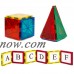 58-Piece Multi Colors Magnetic Blocks Tiles Educational 3-D Buildings STEM Toy Building Set   570563929
